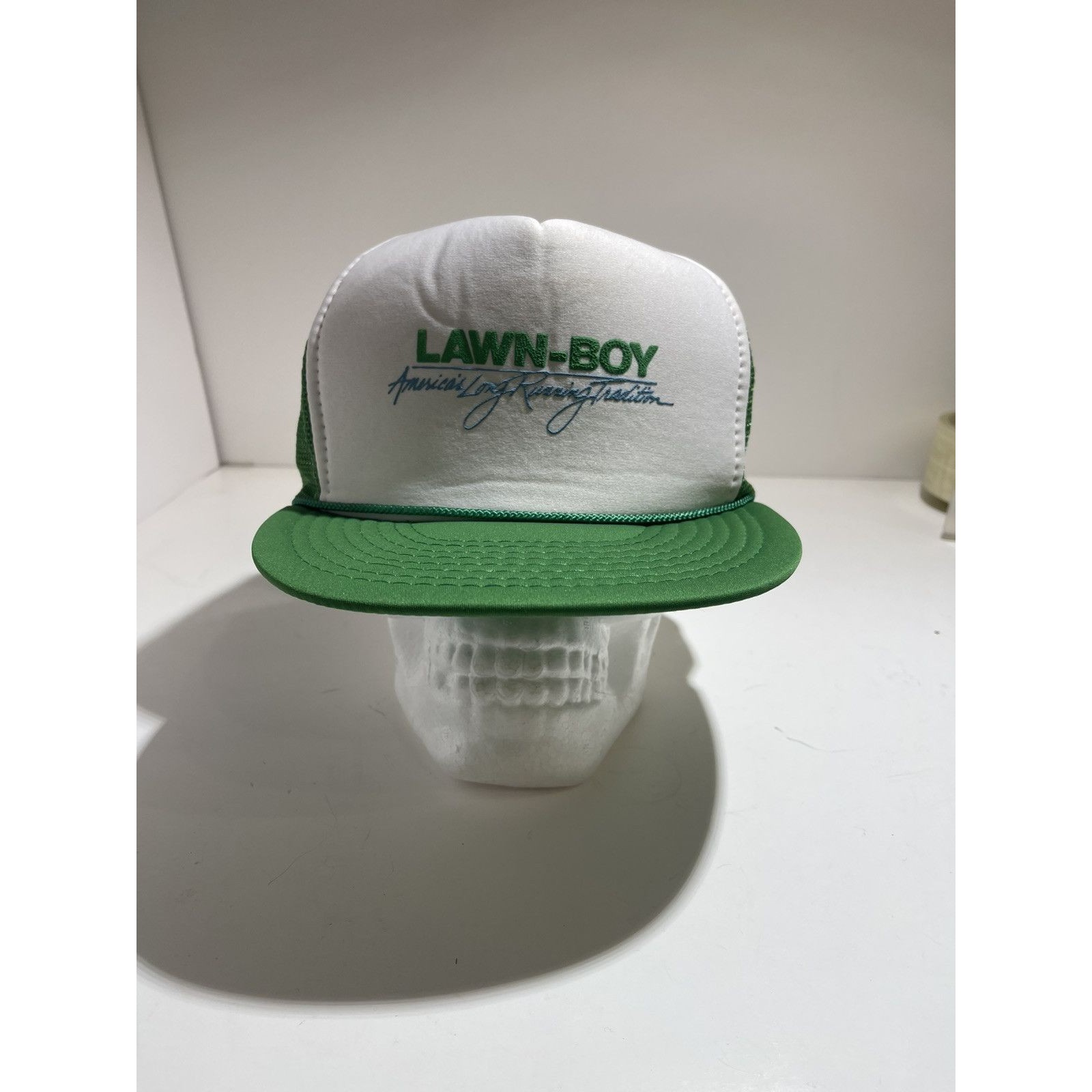 Vintage  Lawn Boy  Mesh Snapback Trucker Hat  Green  Snapback